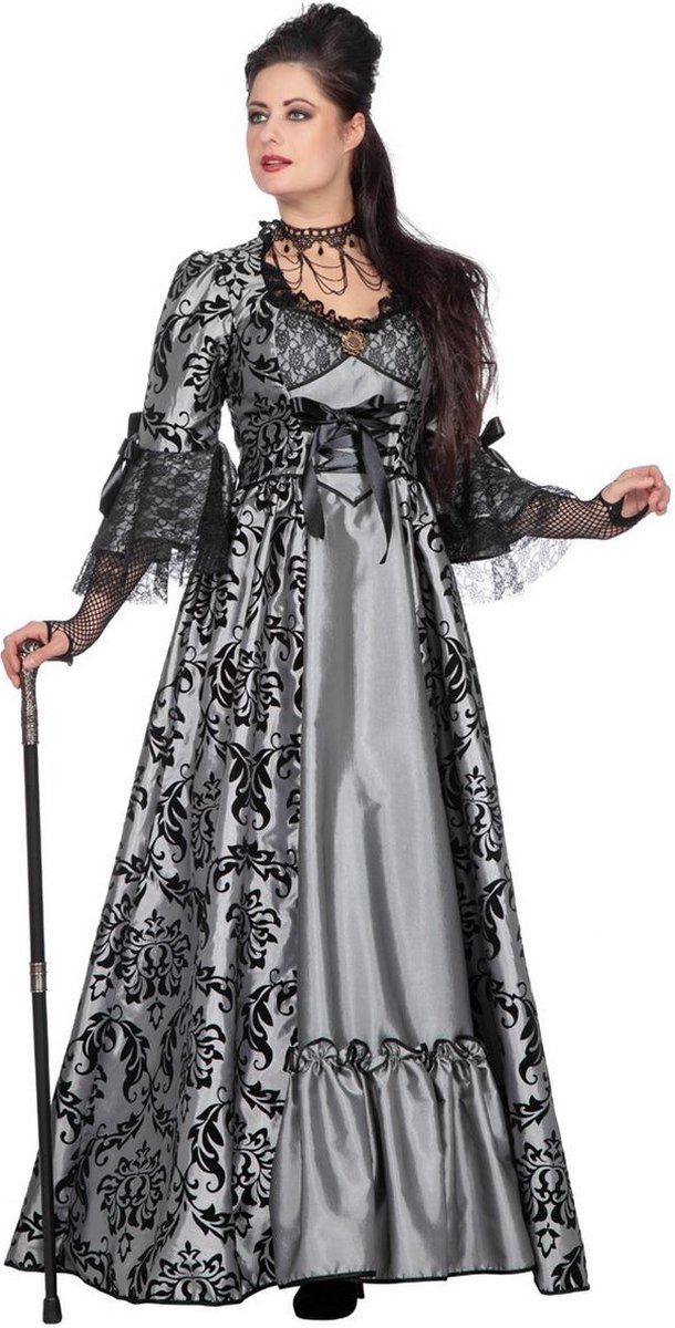 Middeleeuwen & Renaissance Kostuum | Luxe Elitaire Markiezin Victoria Van Castellum | Vrouw | Maat 38 | Carnavalskleding | Verkleedkleding